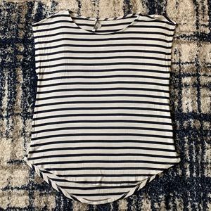 M Green Envelope Navy Blue/ White Striped T-shirt